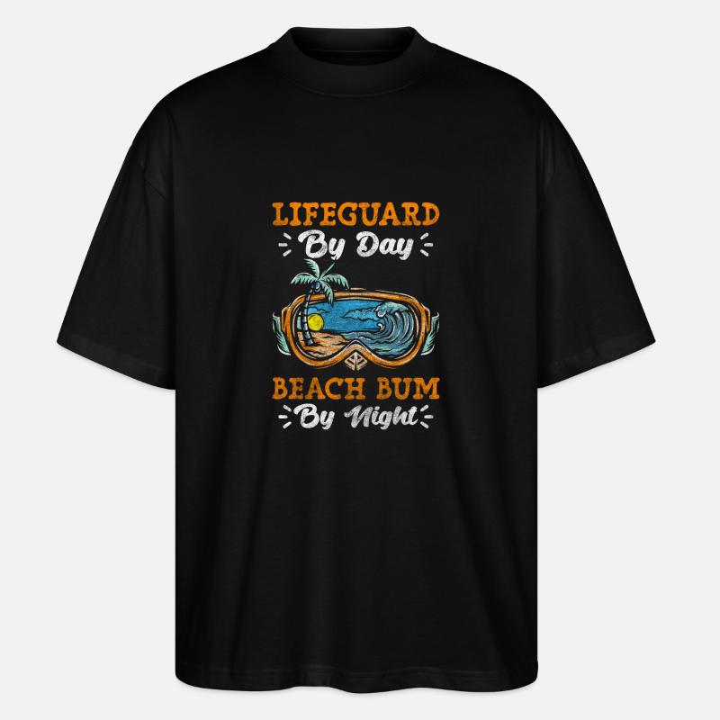 Rettungsschwimmer Strand Urlaub - Stanley/Stella Oversized Unisex Bio T-Shirt Blaster 2.0 - Schwarz