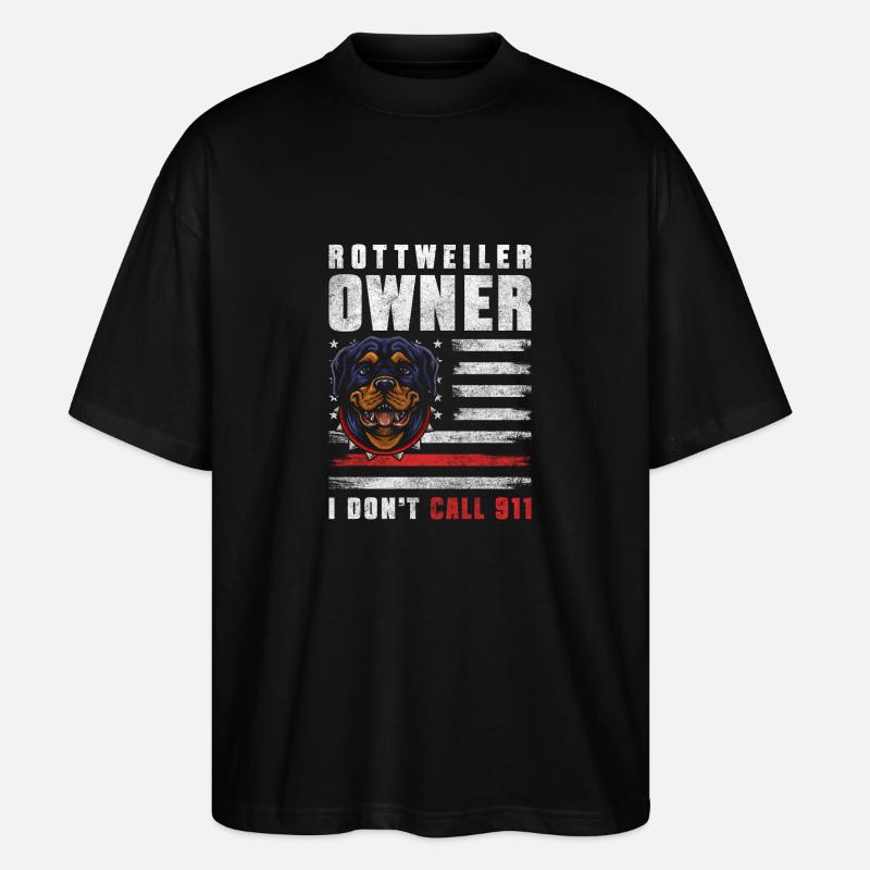 Dog Loyal Master Walk - Stanley/Stella Oversized Unisex Organic T-shirt Blaster 2.0 - black