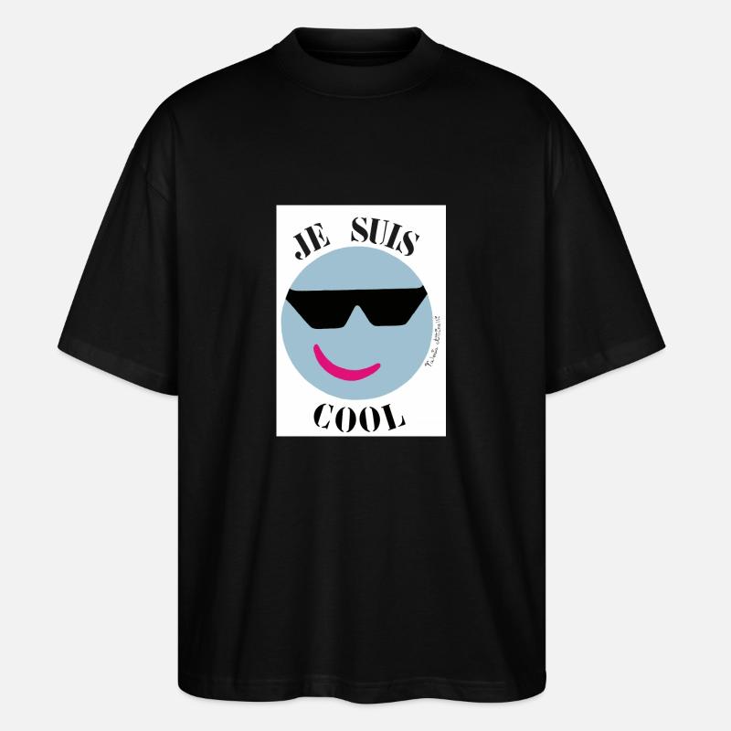 Ich bin Kühle - Stanley/Stella Oversized Unisex Bio T-Shirt Blaster 2.0 - Schwarz