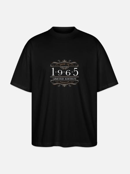 Limited Edition 1965 Aged To Perfection - Stanley/Stella Oversized Unisex Organic T-shirt Blaster 2.0 - black