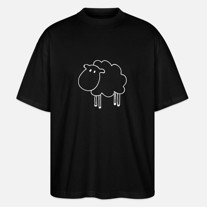 Schaf - Stanley/Stella Oversized Unisex Bio T-Shirt Blaster 2.0 - Schwarz