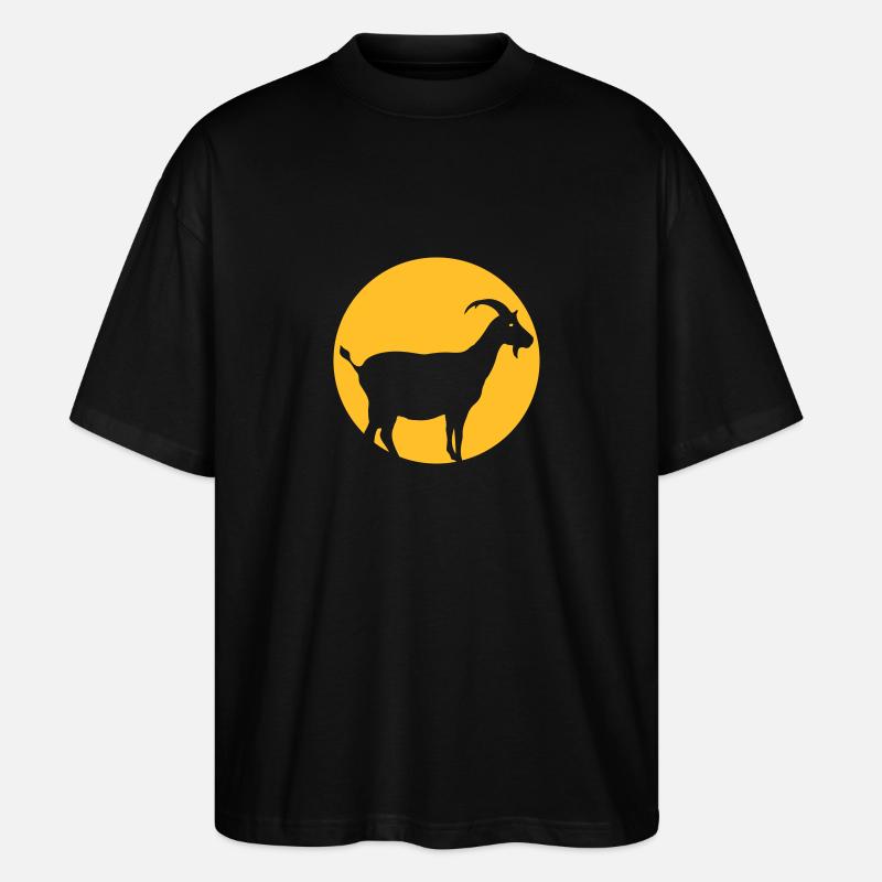 Chèvre dans la Lune - T-shirt bio Blaster 2.0 coupe oversize Stanley/Stella Unisexe - noir