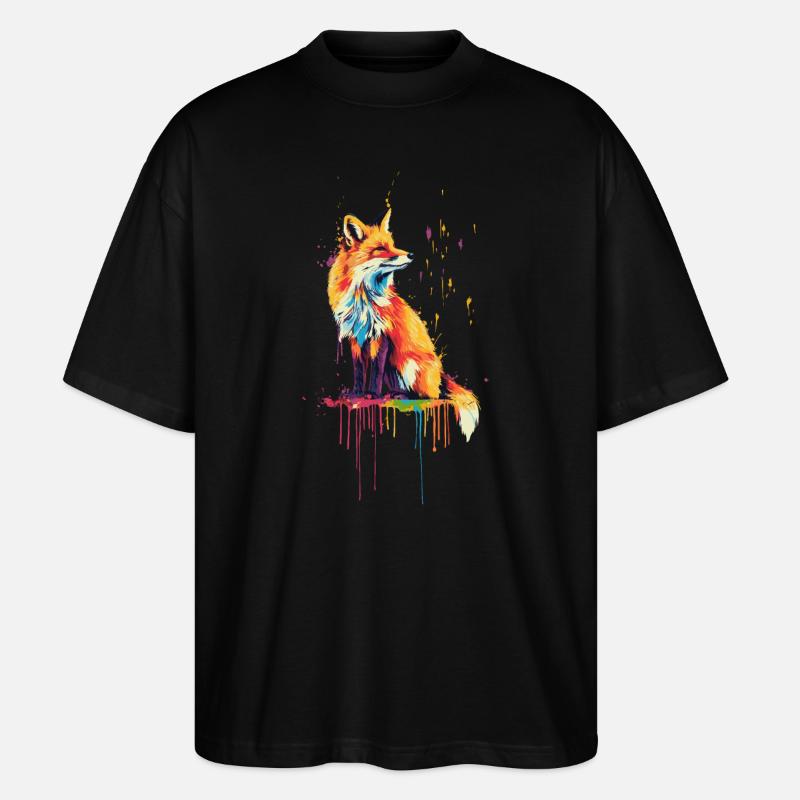 Rotfuchs - Stanley/Stella Oversized Unisex Bio T-Shirt Blaster 2.0 - Schwarz