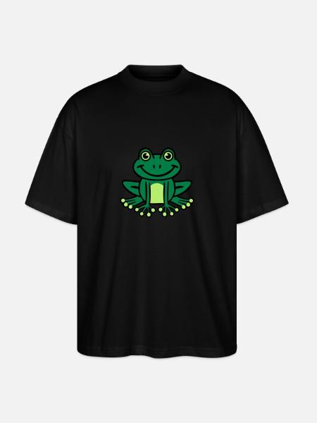 Frog - Stanley/Stella Oversized Unisex Organic T-shirt Blaster 2.0 - black