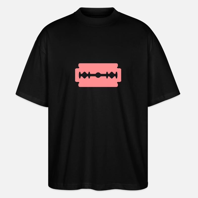 razor blade - Stanley/Stella Oversized Unisex Bio T-Shirt Blaster 2.0 - Schwarz