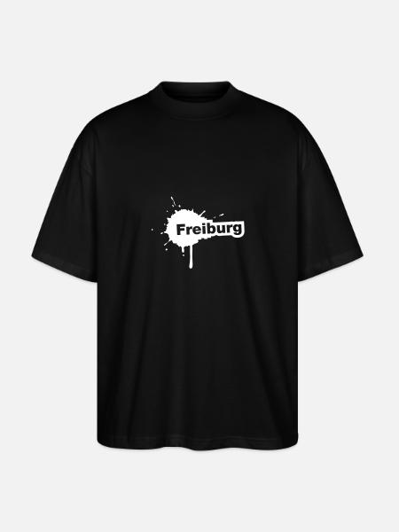 Freiburg Splatter - Stanley/Stella Oversized Unisex Bio T-Shirt Blaster 2.0 - Schwarz