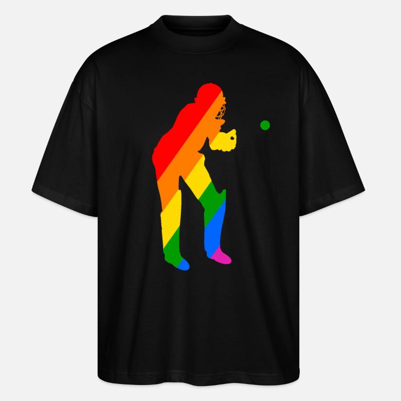Cricket Wicketkeeper - Stanley/Stella Oversized Unisex Bio T-Shirt Blaster 2.0 - Schwarz
