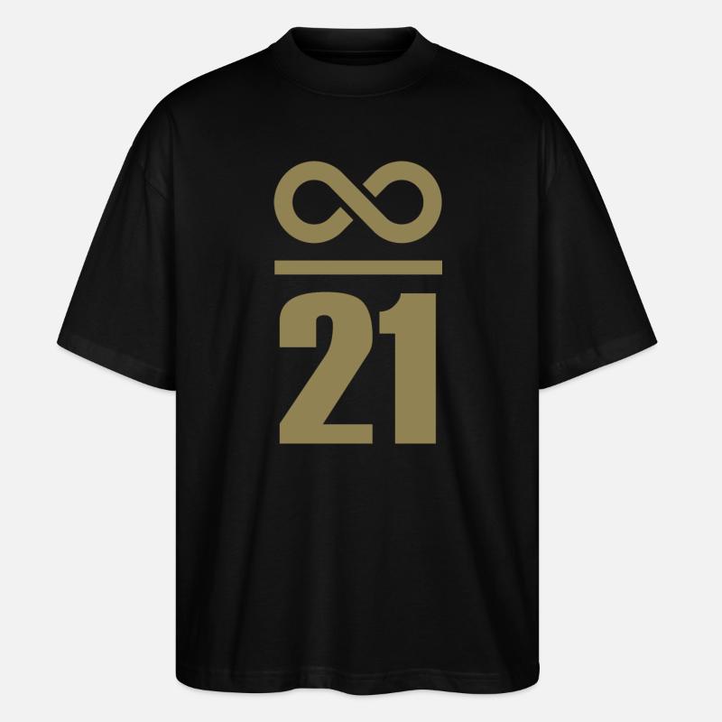 Unendlich durch 21 Millionen Bitcoin - Stanley/Stella Oversized Unisex Bio T-Shirt Blaster 2.0 - Schwarz