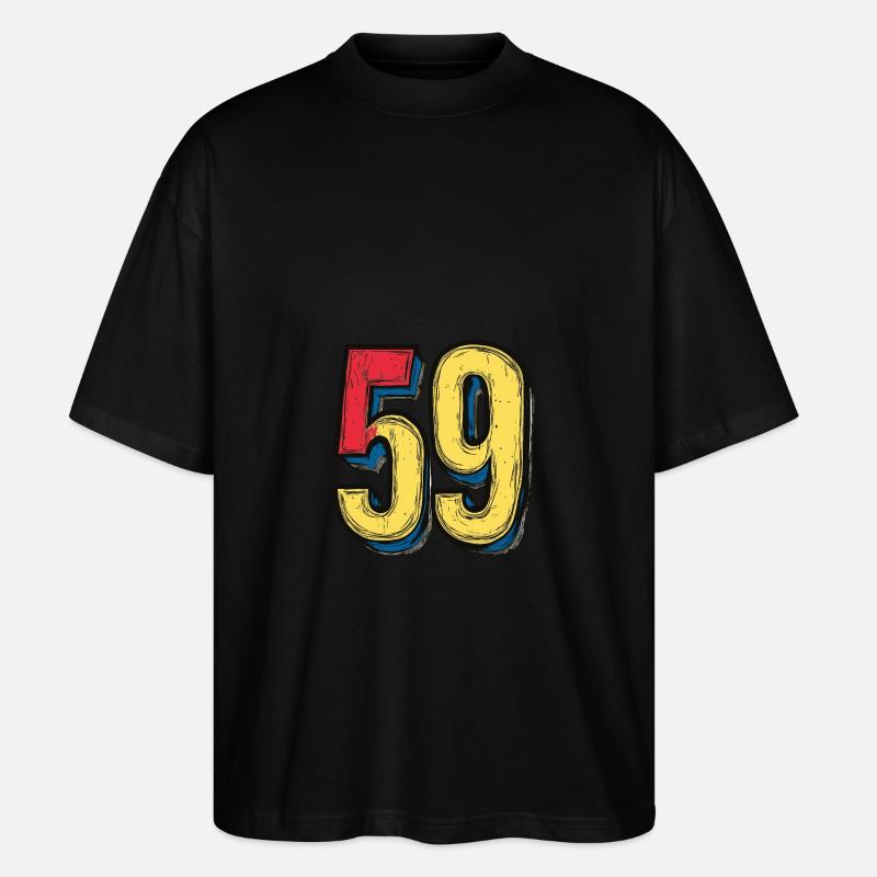 59 Zahl Comic - Stanley/Stella Oversized Unisex Bio T-Shirt Blaster 2.0 - Schwarz