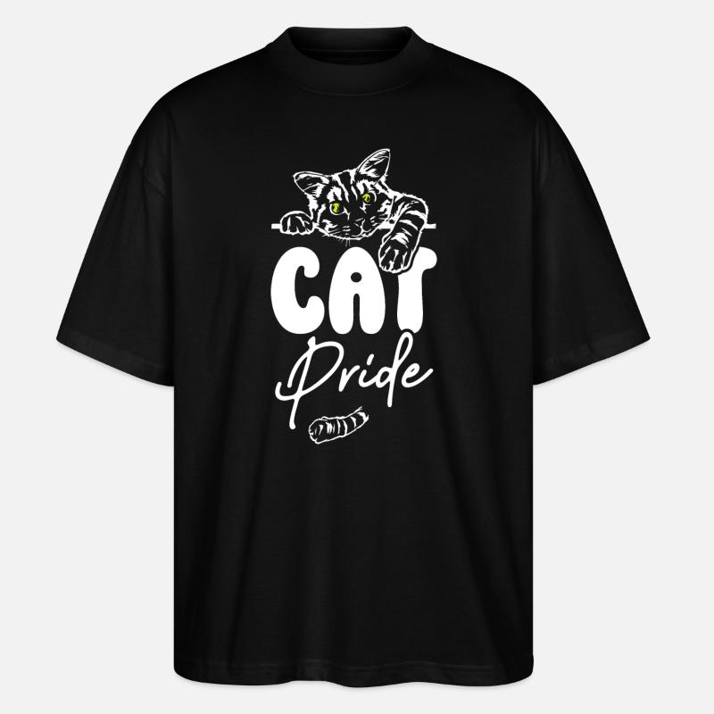Cat Pride - Stanley/Stella Oversized Unisex Bio T-Shirt Blaster 2.0 - Schwarz