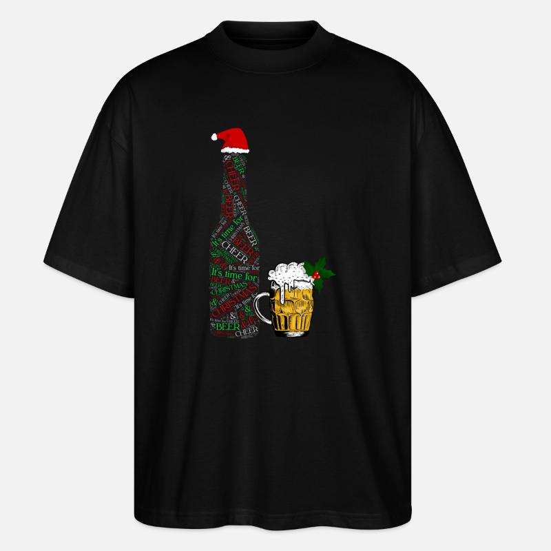 Bouteille de bière festive - T-shirt bio Blaster 2.0 coupe oversize Stanley/Stella Unisexe - noir