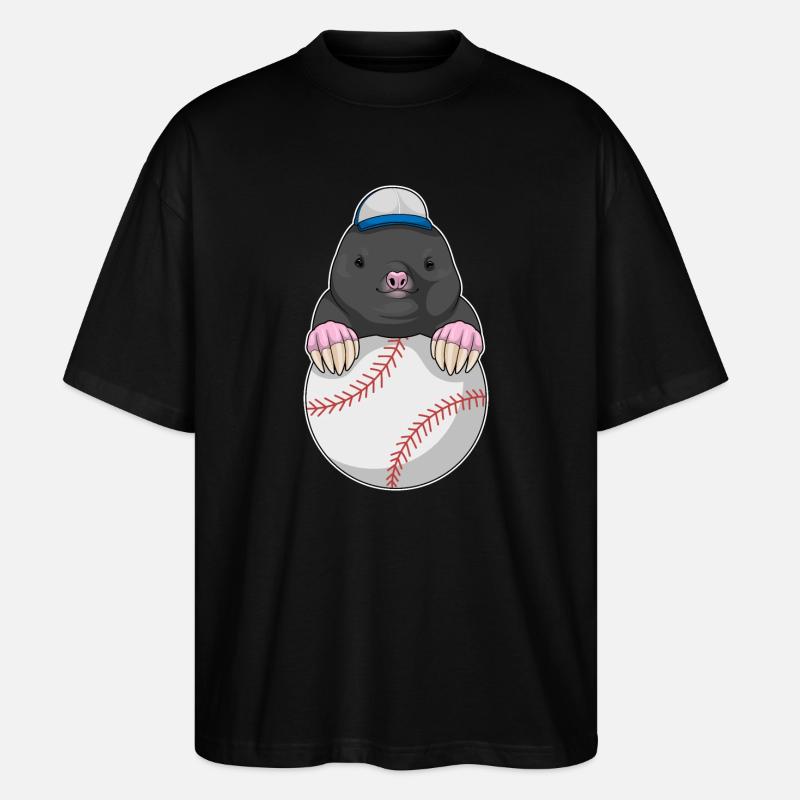 Mole Baseball - T-shirt bio Blaster 2.0 coupe oversize Stanley/Stella Unisexe - noir