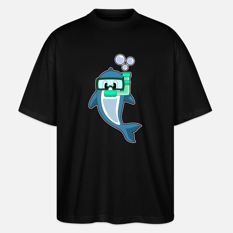 Dolphin Diver Snorkel - T-shirt bio Blaster 2.0 coupe oversize Stanley/Stella Unisexe - noir