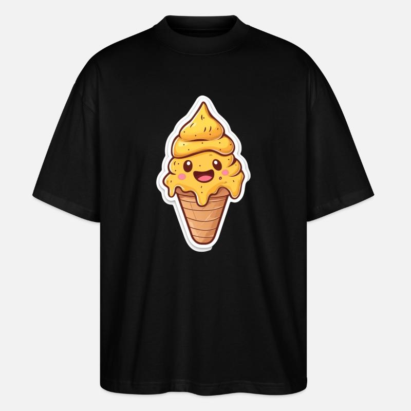 Eiscreme Eis - Stanley/Stella Oversized Unisex Bio T-Shirt Blaster 2.0 - Schwarz