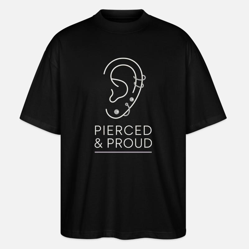Piercing Addict Body Mod Enthusiast - Stanley/Stella Oversized Unisex Bio T-Shirt Blaster 2.0 - Schwarz
