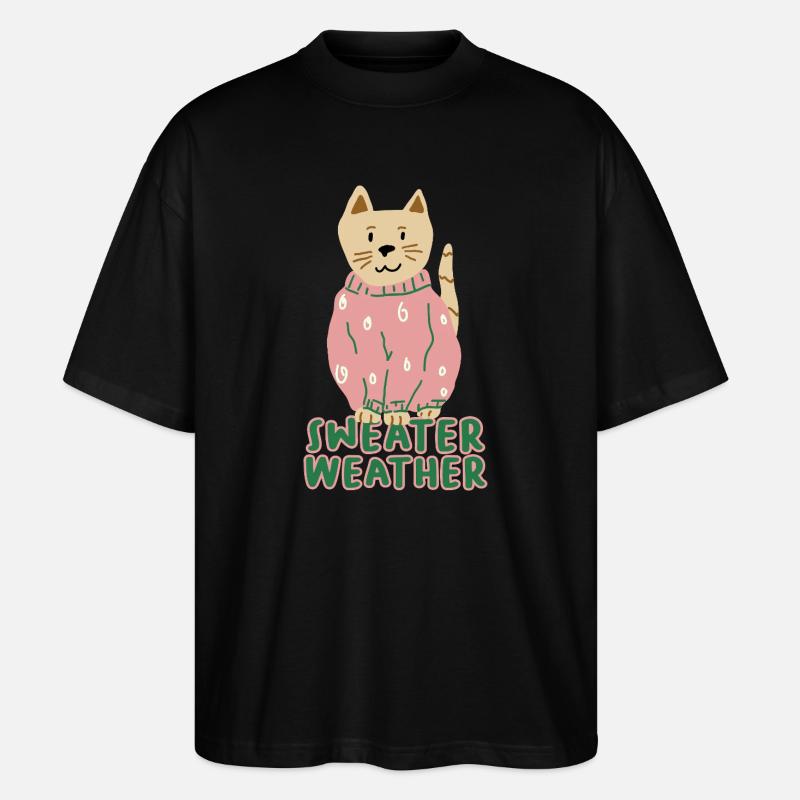 Sweater_weather - Stanley/Stella Oversized Unisex Organic T-shirt Blaster 2.0 - black