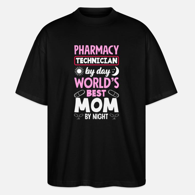 Pharmacien Technicien Pharmaceutique - T-shirt bio Blaster 2.0 coupe oversize Stanley/Stella Unisexe - noir