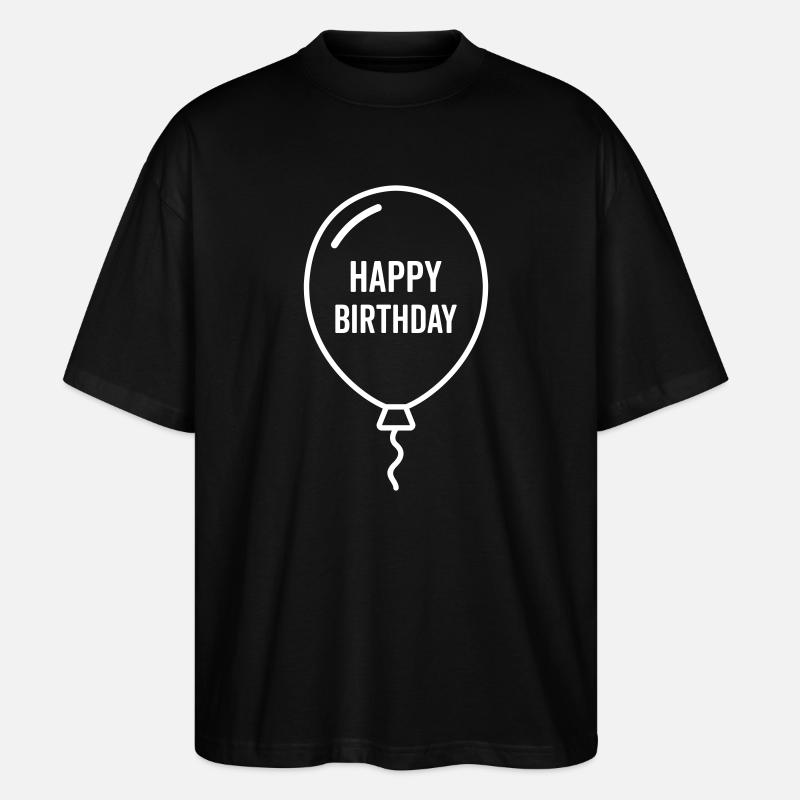 Ballon d’anniversaire – Conception d’anniversaire - T-shirt bio Blaster 2.0 coupe oversize Stanley/Stella Unisexe - noir
