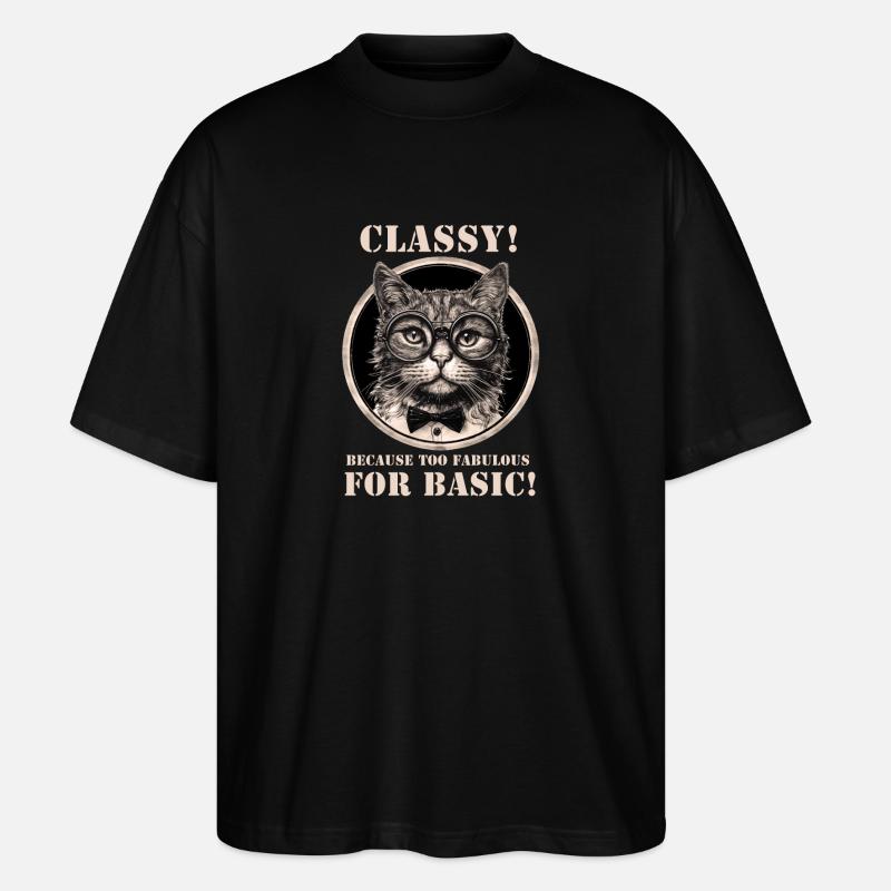 Chat - T-shirt bio Blaster 2.0 coupe oversize Stanley/Stella Unisexe - noir