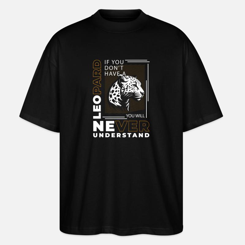 Afrika Gepard Raubtier - Stanley/Stella Oversized Unisex Bio T-Shirt Blaster 2.0 - Schwarz