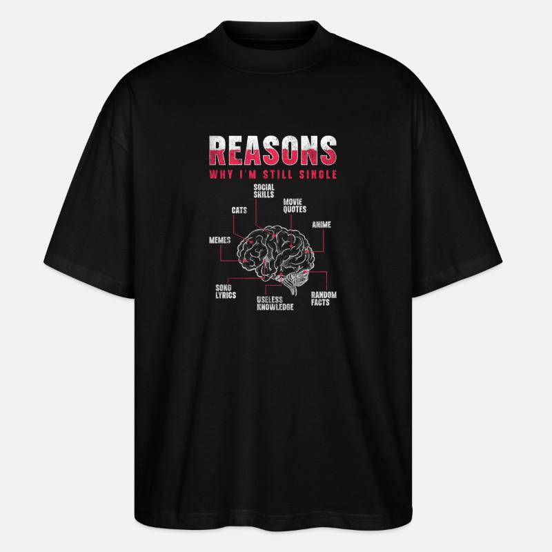 Amour célibataire en solo - T-shirt bio Blaster 2.0 coupe oversize Stanley/Stella Unisexe - noir