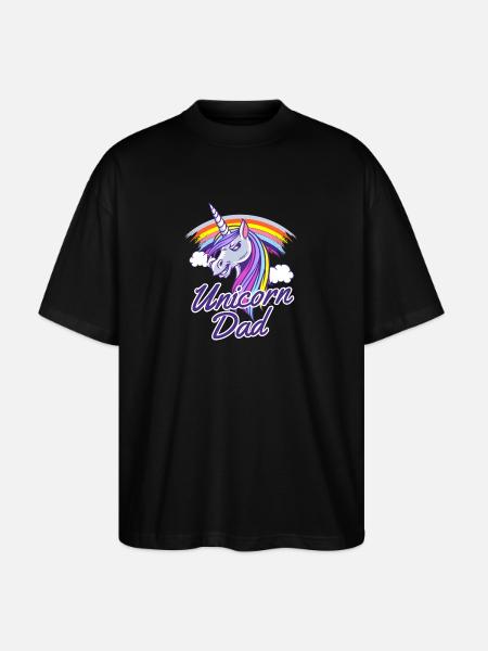 unicorn dad - Stanley/Stella Oversized Unisex Bio T-Shirt Blaster 2.0 - Schwarz