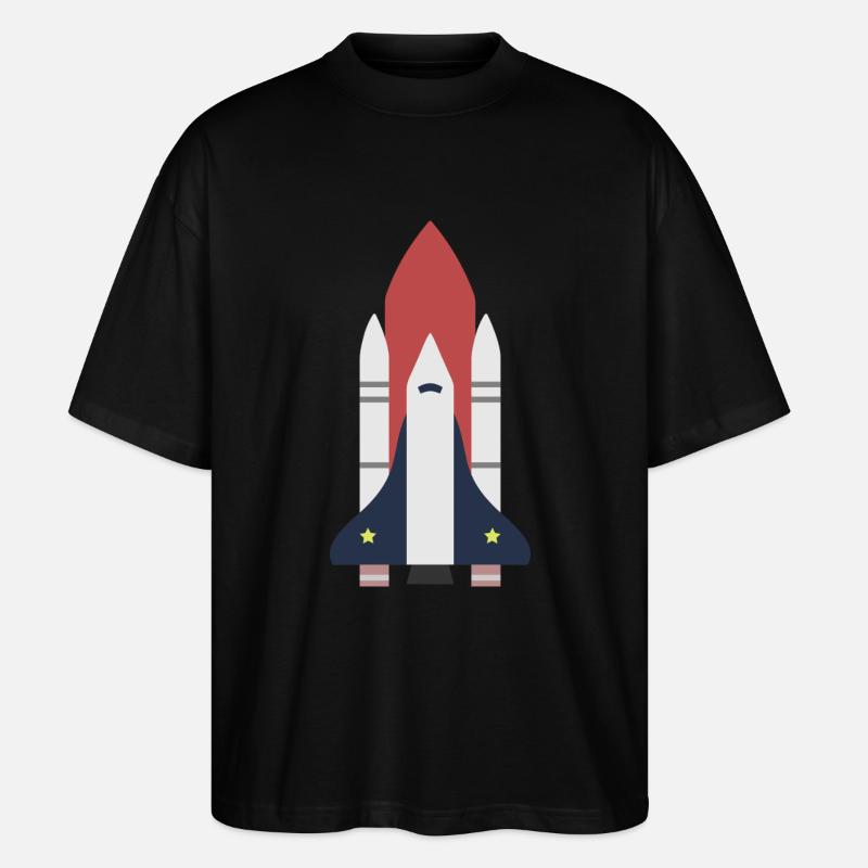 Rakete Weltraum Geschenk Idee - Stanley/Stella Oversized Unisex Bio T-Shirt Blaster 2.0 - Schwarz