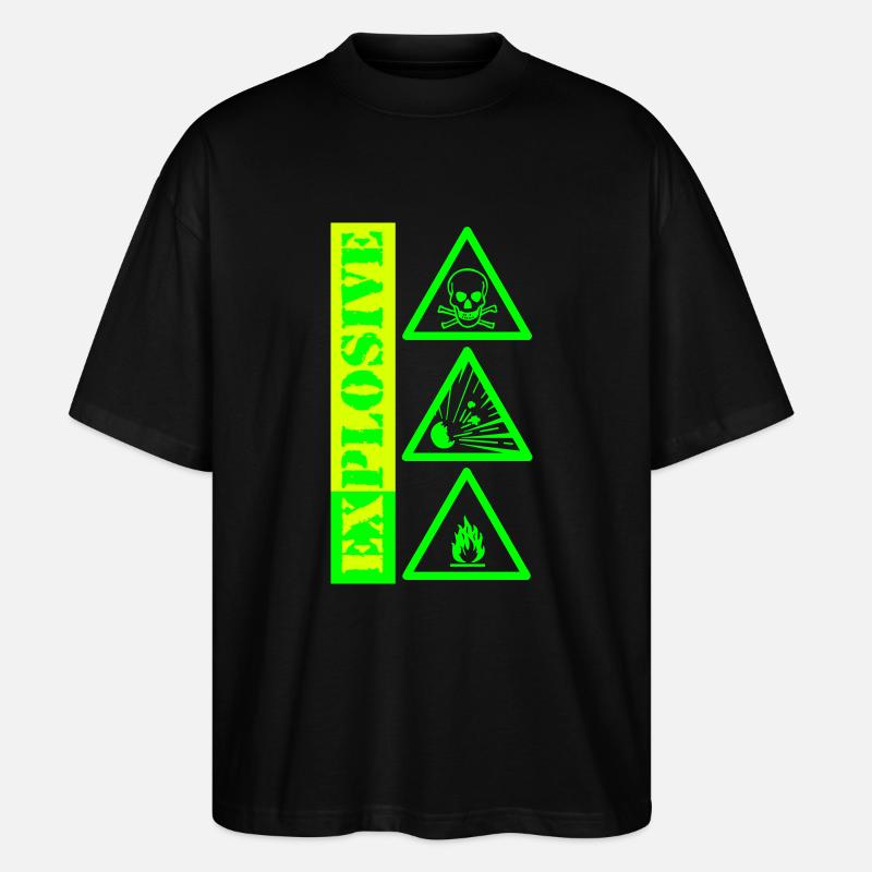 explosive, explosiv - Stanley/Stella Oversized Unisex Bio T-Shirt Blaster 2.0 - Schwarz