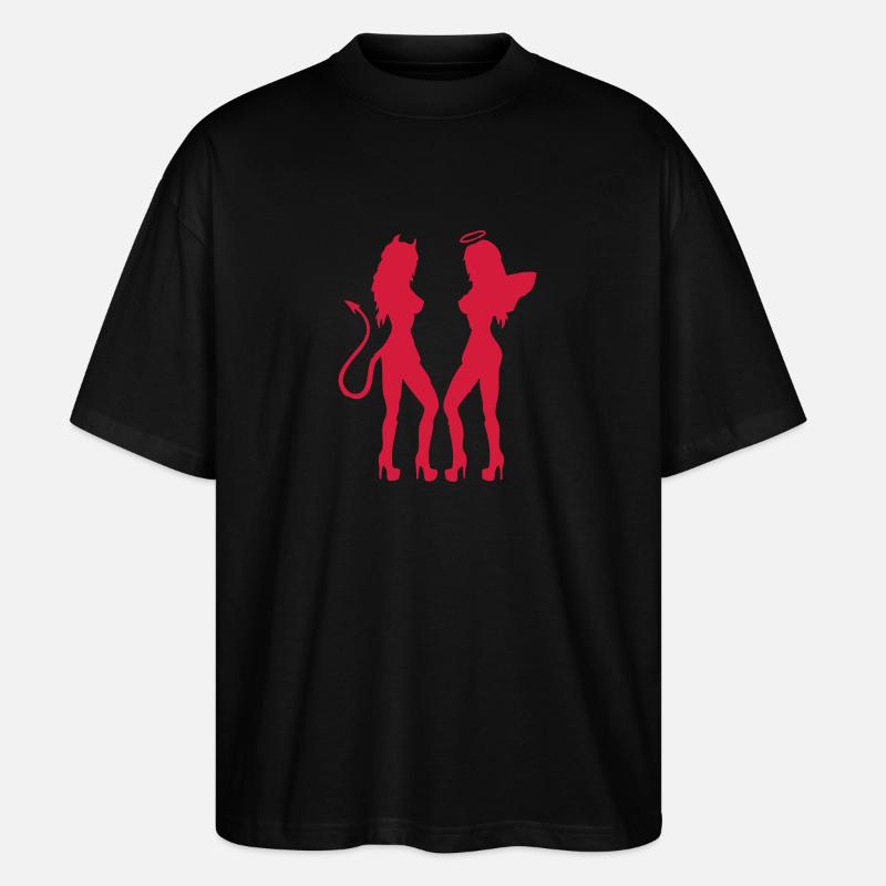 Sexy Teufel - Stanley/Stella Oversized Unisex Bio T-Shirt Blaster 2.0 - Schwarz