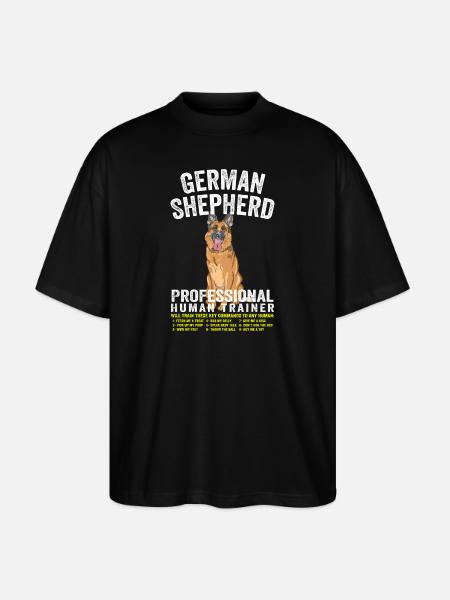 German Shepherd Professional Human Trainer - Stanley/Stella Oversized Unisex Organic T-shirt Blaster 2.0 - black