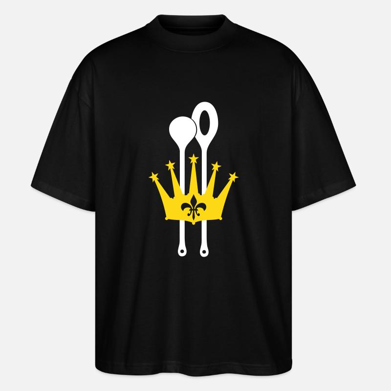 Kochlöffel Krone - Stanley/Stella Oversized Unisex Bio T-Shirt Blaster 2.0 - Schwarz