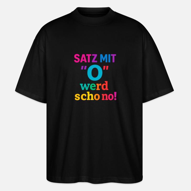 Satz mit O 2 - Stanley/Stella Oversized Unisex Bio T-Shirt Blaster 2.0 - Schwarz