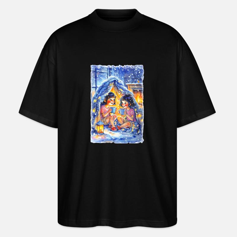 Bau einer Deckenfestung - Stanley/Stella Oversized Unisex Bio T-Shirt Blaster 2.0 - Schwarz