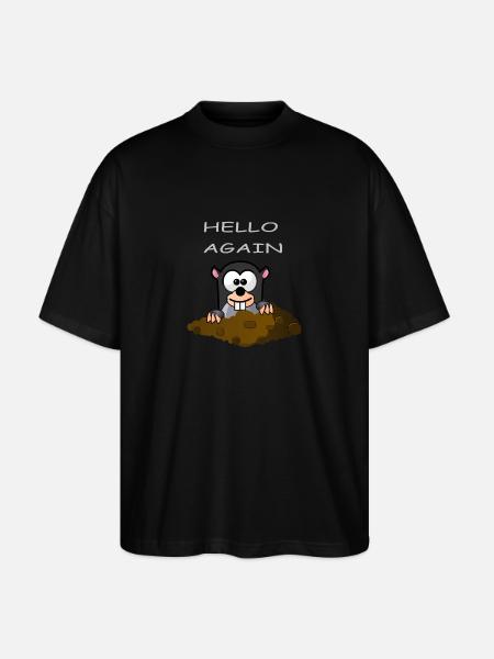 Mole Hello Again - Stanley/Stella Oversized Unisex Organic T-shirt Blaster 2.0 - black