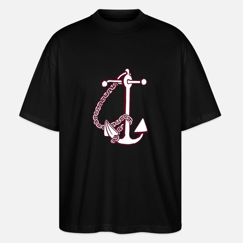 anchor - anker - Stanley/Stella Oversized Unisex Bio T-Shirt Blaster 2.0 - Schwarz