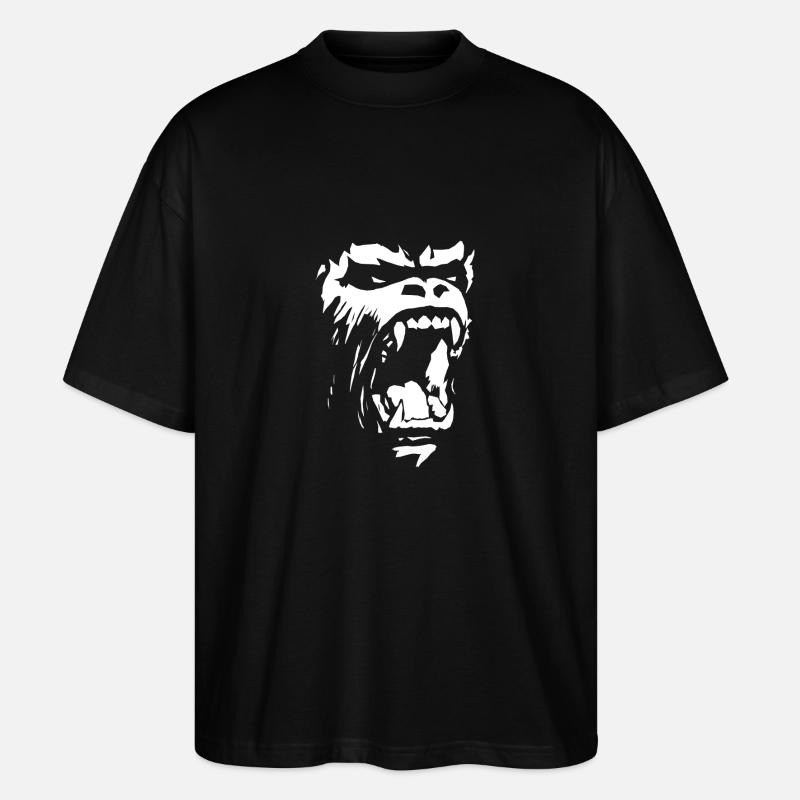 Gorilla roar - Stanley/Stella Oversized Unisex Organic T-shirt Blaster 2.0 - black