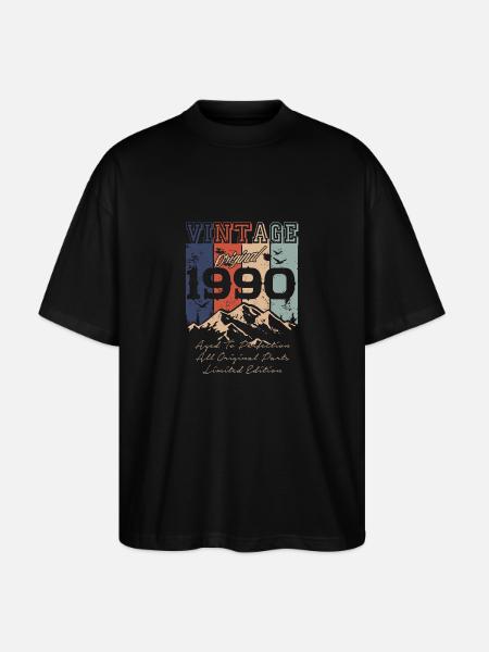 Millésime 1990 légendaire - T-shirt bio Blaster 2.0 coupe oversize Stanley/Stella Unisexe - noir