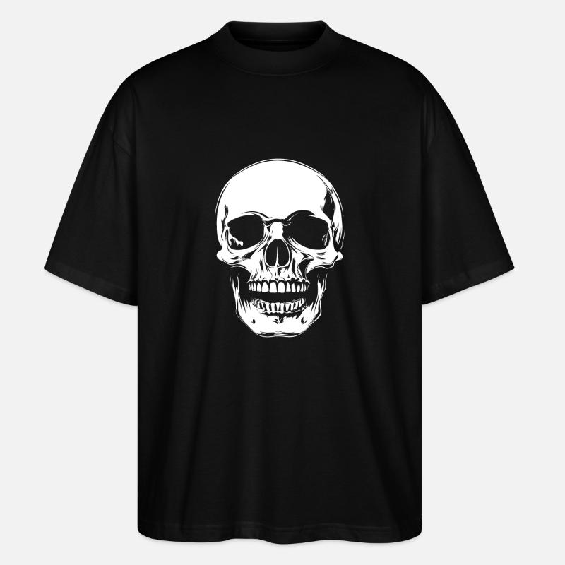 Crâne - T-shirt bio Blaster 2.0 coupe oversize Stanley/Stella Unisexe - noir