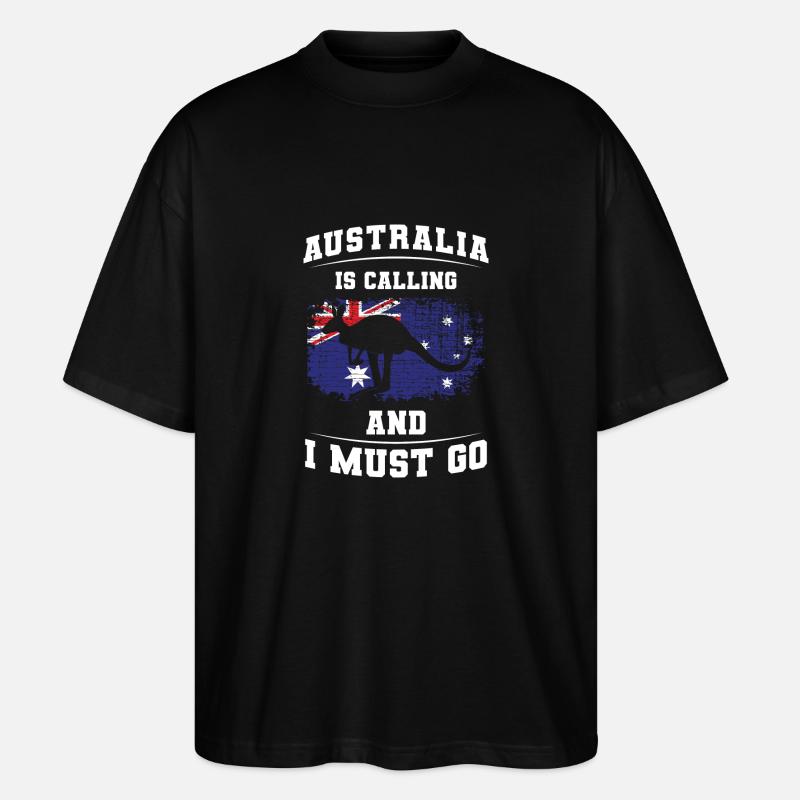 Métropole kangourou de l’Outback - T-shirt bio Blaster 2.0 coupe oversize Stanley/Stella Unisexe - noir