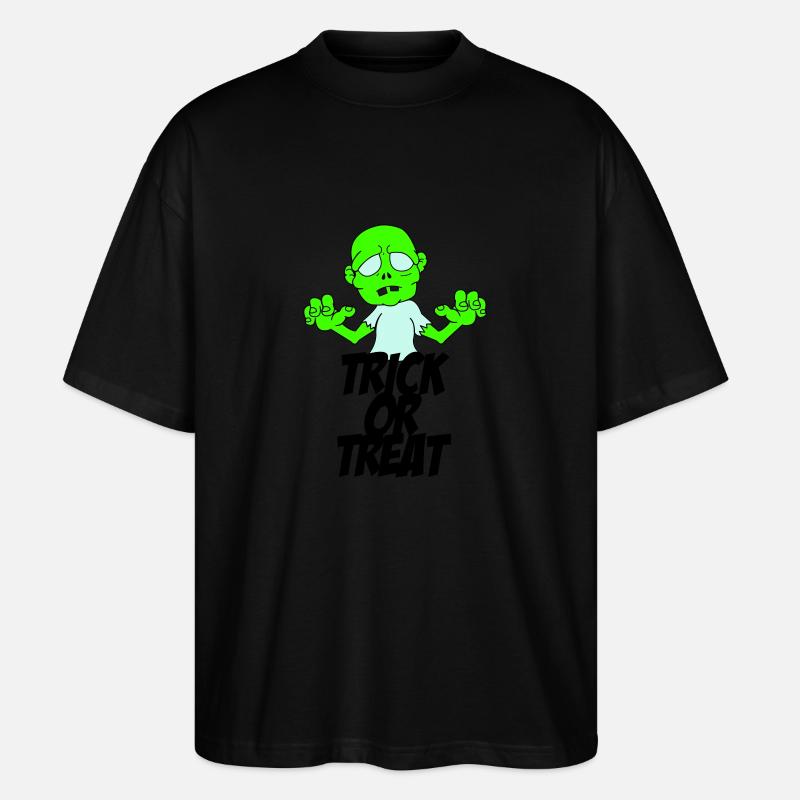 zombie trick or treat - Stanley/Stella Oversized Unisex Organic T-shirt Blaster 2.0 - black