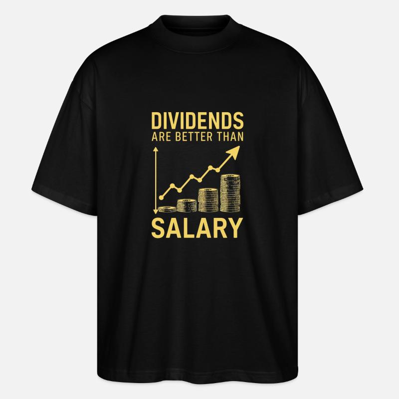 Dividenden statt Gehalt - Stanley/Stella Oversized Unisex Bio T-Shirt Blaster 2.0 - Schwarz