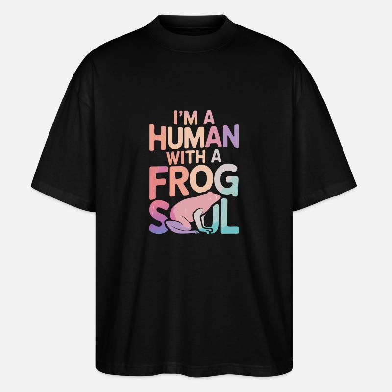 Frog Toad - Stanley/Stella Oversized Unisex Organic T-shirt Blaster 2.0 - black