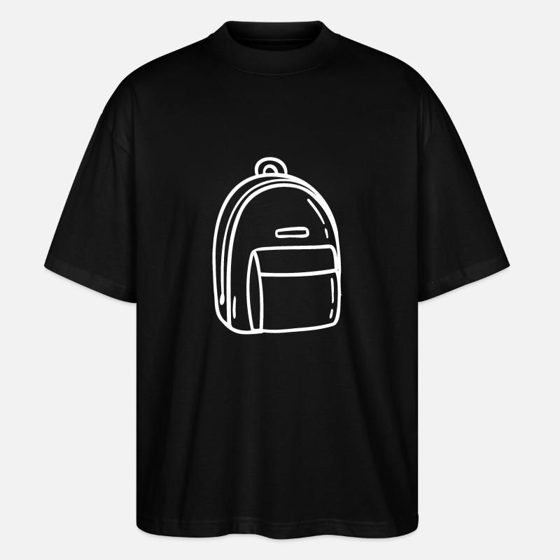 Backpack Hand Drawn - Stanley/Stella Oversized Unisex Organic T-shirt Blaster 2.0 - black