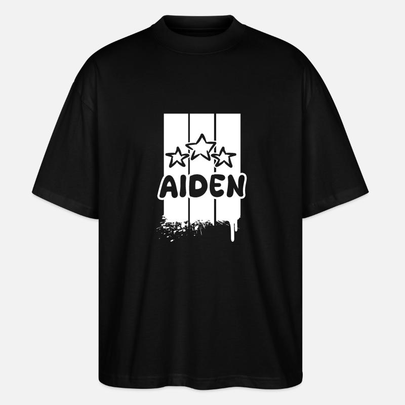 Aiden Aiden - Stanley/Stella Oversized Unisex Bio T-Shirt Blaster 2.0 - Schwarz