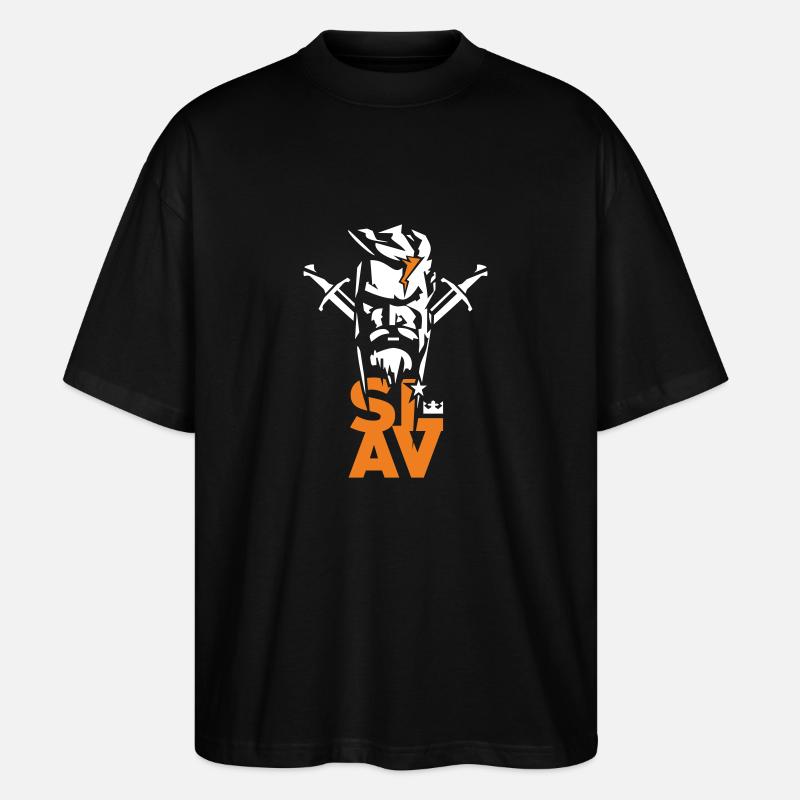 Slavisches Design - Stanley/Stella Oversized Unisex Bio T-Shirt Blaster 2.0 - Schwarz