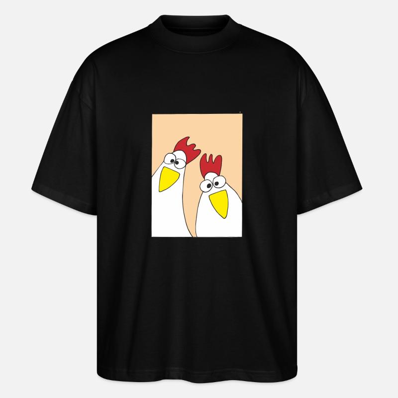 huehner gackern - Stanley/Stella Oversized Unisex Bio T-Shirt Blaster 2.0 - Schwarz