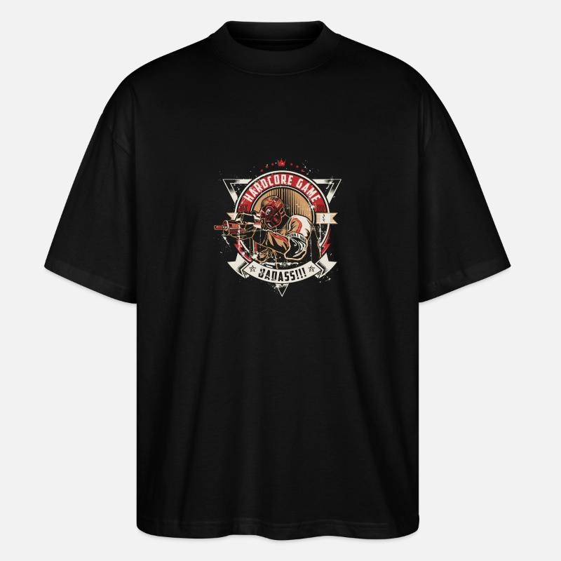 Nerd Gamer Conceptions Badass2 - T-shirt bio Blaster 2.0 coupe oversize Stanley/Stella Unisexe - noir