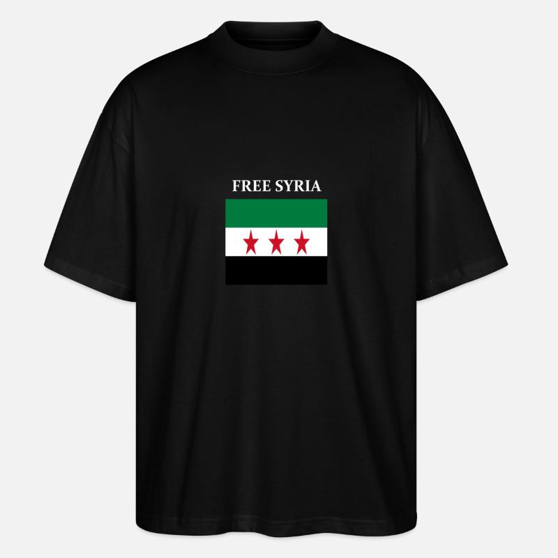 Syrie libre - T-shirt bio Blaster 2.0 coupe oversize Stanley/Stella Unisexe - noir