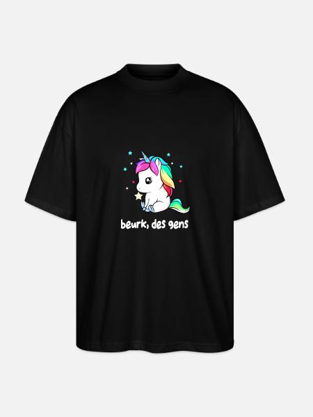 Beurk des gens - T-shirt bio Blaster 2.0 coupe oversize Stanley/Stella Unisexe - noir