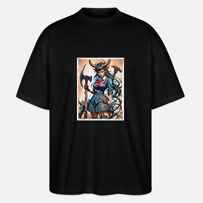 Hier kommt Ärger - Stanley/Stella Oversized Unisex Bio T-Shirt Blaster 2.0 - Schwarz